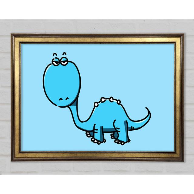 Dinosaur Not Impressed - Single Picture Frame Art Prints Zoomie Kids Colour: Blue, Size: 29.7cm H x 42cm W x 1.5cm D on Productcaster.