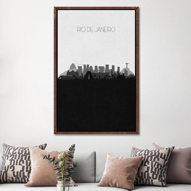 Rio, Brazil City Skyline by Ayse Deniz Akerman - Print on Canvas Ebern Designs on Productcaster.