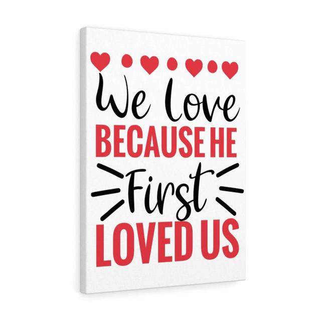 First Loved Us - Wrapped Canvas Typography Blue Elephant Size: 61cm H x 46cm W on Productcaster.