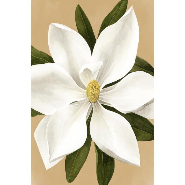 Magnolia On Gold II - Wrapped Canvas Painting Rosalind Wheeler Size: 122cm H x 81cm W on Productcaster.