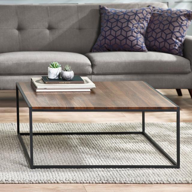 Beckwourth Frame Coffee Table Borough Wharf Table Top Colour: Walnut on Productcaster.