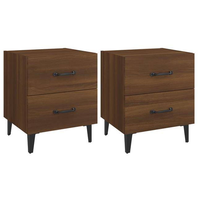 Nachttisch Jencarlo (Set of 2) 17 Stories Farbe: Braun on Productcaster.