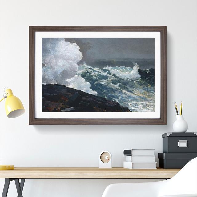 Northeaster by Winslow Homer - Picture Frame Painting East Urban Home Frame Option: Walnut Framed, Size: 48cm H x 65cm W x 2cm D on Productcaster.