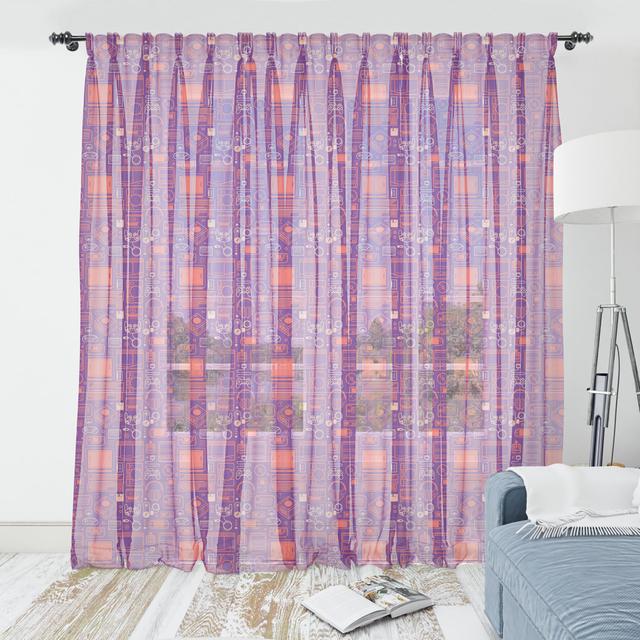 Gardinen-Set Jonricha Tulle mit Tunnelzug, transparent (Set of 2) East Urban Home Vorhanggröße: 274 cm B x 220 cm L on Productcaster.