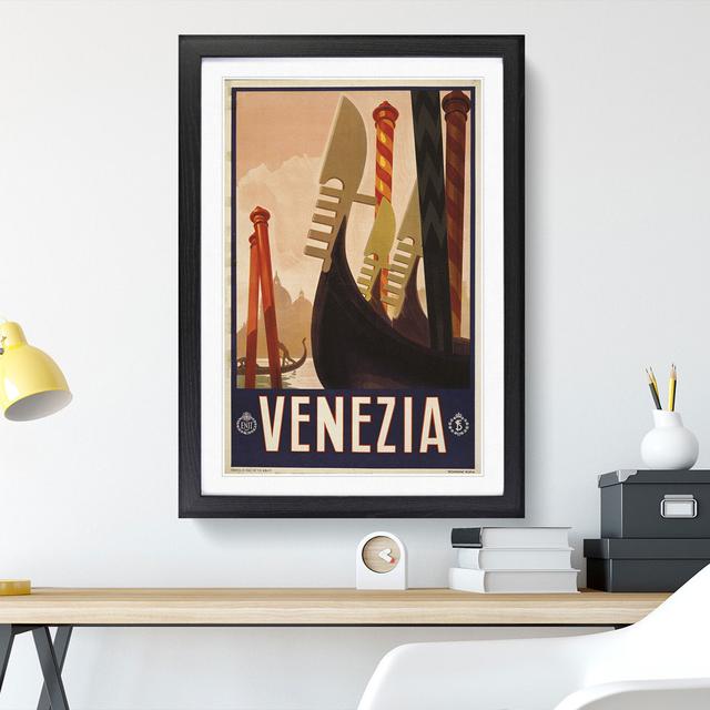 Vintage Travel Venice Vol.2 - Picture Frame Graphic Art East Urban Home Frame Option: Black, Size: 48cm H x 36cm W x 2cm D on Productcaster.