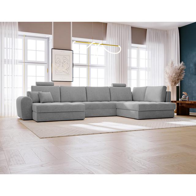 Corner Sofa Brayden Studio Upholstery Colour: Light Grey, Orientation: Right Hand Facing on Productcaster.