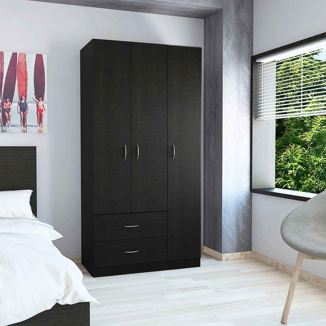 Garderobenschrank Garnetta Ebern Designs Ausführung: Schwarz on Productcaster.