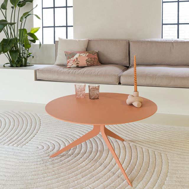 Lopes 3 Legs Coffee Table Fjørde & Co Colour: Orange Pink on Productcaster.