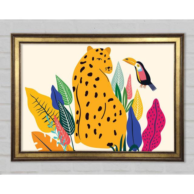 Mid Century Leopard - Single Picture Frame Art Prints 17 Stories Size: 21.1cm H x 29.7cm W x 1.5cm D on Productcaster.