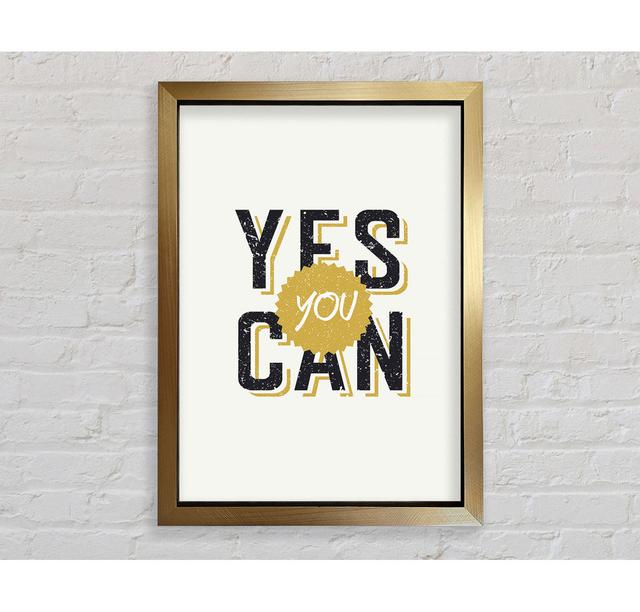 Yes You Can 2 Framed Print Wall Art Happy Larry Size: 141.4cm H x 100cm W x 3.4cm D, Format: Gold Framed Paper on Productcaster.