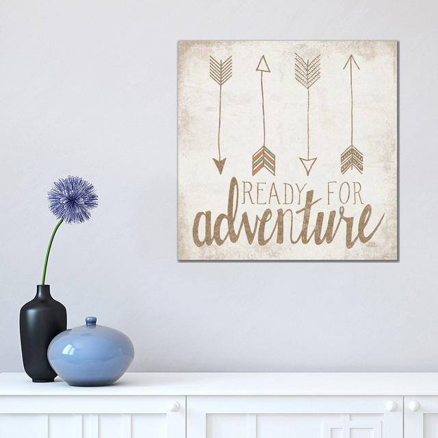 Ready For Adventure, Beige by Laura Marshall - Wrapped Canvas Print Natur Pur Size: 45.72cm H x 45.72cm W x 1.91cm D on Productcaster.