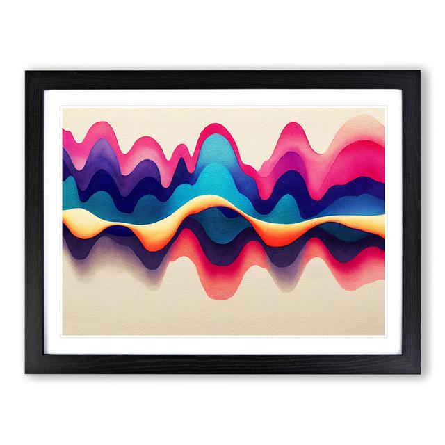 Abstract Soundwave Art Vol.3 - Single Picture Frame Print Metro Lane Size: 34cm H x 46cm W x 2cm D, Frame Colour: Black on Productcaster.