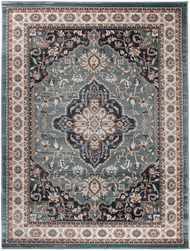 Rug in Green with Hints of Blue by World Menagerie, Rug Size: Rectangle 180 x 250cm on Productcaster.