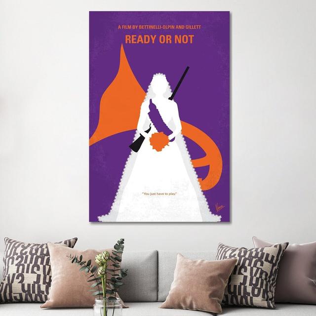 My Ready Or Not Minimal Movie Poster by Chungkong - Gallery-Wrapped Canvas Giclée on Canvas iCanvas Size: 60"H x 40"W, Format: Wrapped Canvas on Productcaster.