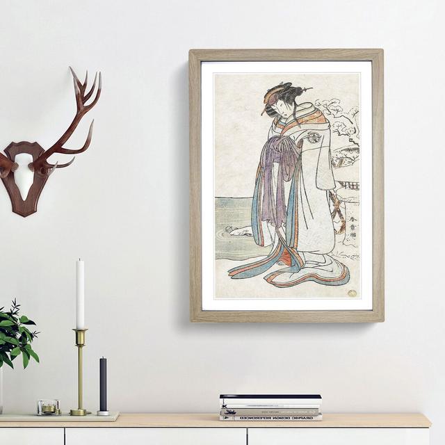 Portrait of Segawa Kikunojo by Katsukawa Shunsho - Picture Frame Painting Print East Urban Home Frame Option: Oak Framed, Size: 36cm H x 27cm W x 2cm on Productcaster.