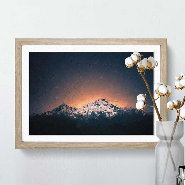 Shooting Stars over Nepal in Abstract - Picture Frame Graphic Art Print East Urban Home Size: 50cm H x 76cm W x 2cm D, Format: Oak on Productcaster.