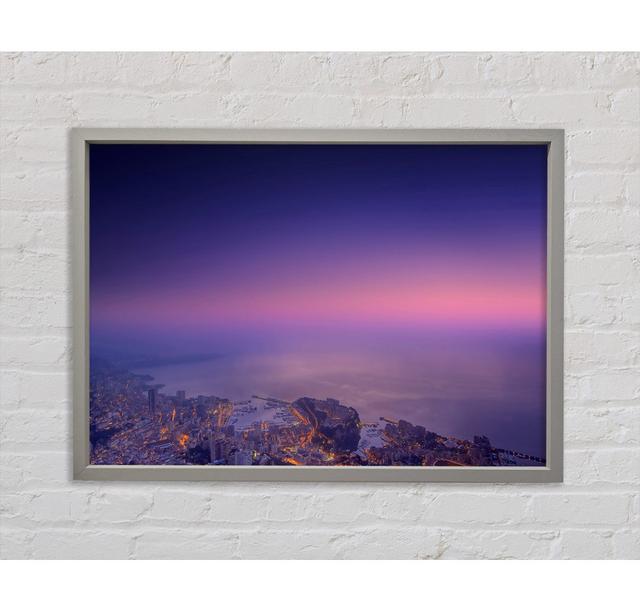 Monte Carlo Monaco Mist - Single Picture Frame Art Prints on Canvas Bright Star Size: 84.1cm H x 118.9cm W x 3.3cm D on Productcaster.