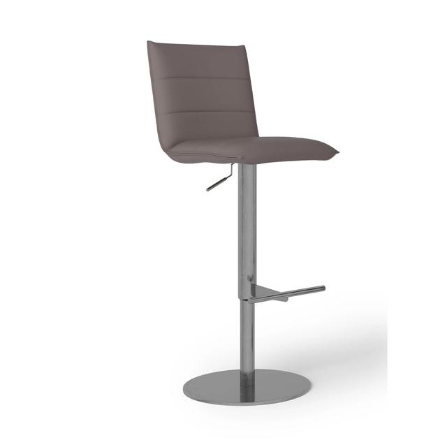 Zahra Height Adjustable Swivel Bar Stool Ivy Bronx Colour: Taupe on Productcaster.