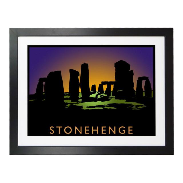 'Stonehenge' by Richard O'Neil - Print East Urban Home Size: 33.5 cm H x 43.5 cm W x 2.2 cm D, Format: Black Wood Frame on Productcaster.