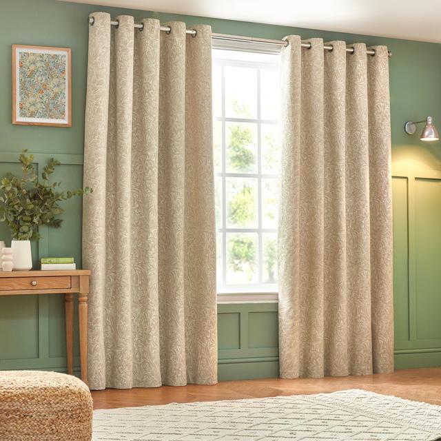 Grantley Polyester Room Darkening Eyelet Curtain Pair ClassicLiving Panel Size: 168 W x 137 D cm, Curtain Colour: Beige on Productcaster.