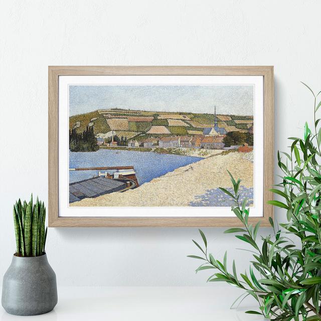 Les Andelys Beach by Paul Signac - Picture Frame Painting East Urban Home Frame Option: Oak Framed, Size: 27cm H x 36cm W x 2cm D on Productcaster.