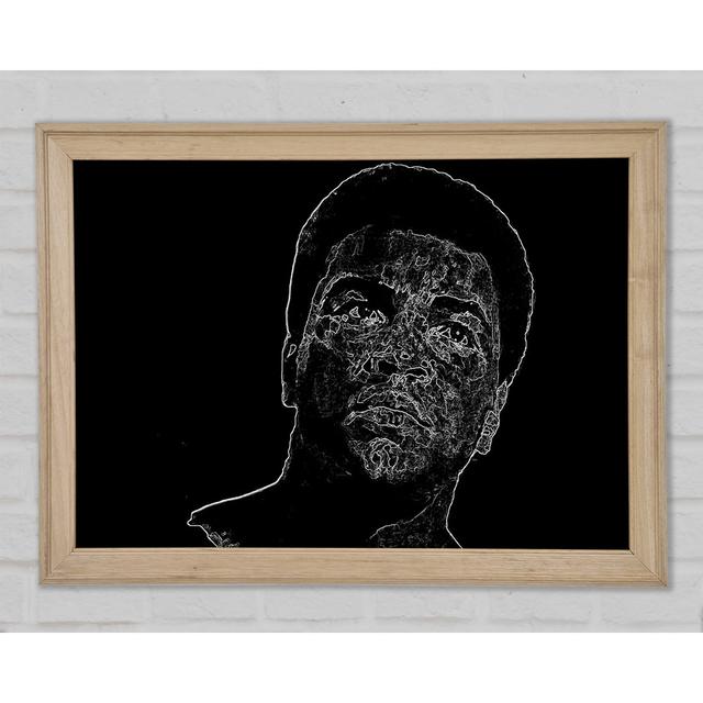 Muhammad Ali Gesicht - Einzelner Bilderrahmen Kunstdrucke Rosalind Wheeler Größe: 42 cm H x 59,7 cm B x 1,5 cm T on Productcaster.