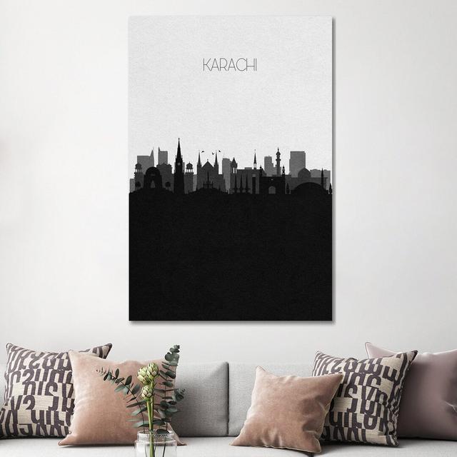 Karachi, Pakistan City Skyline by Ayse Deniz Akerman - Print on Canvas iCanvas Size: 101.6cm H x 66.04cm W x 3.81cm D, Format: Wrapped Canvas on Productcaster.