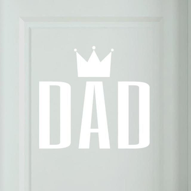 Dad Door Room Wall Sticker Happy Larry Colour: White on Productcaster.