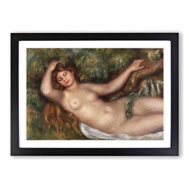 Reclining Nude by Pierre-Auguste Renoir - Picture Frame Painting on MDF East Urban Home Frame Option: Black Framed, Size: 48cm H x 65cm W x 2cm D on Productcaster.