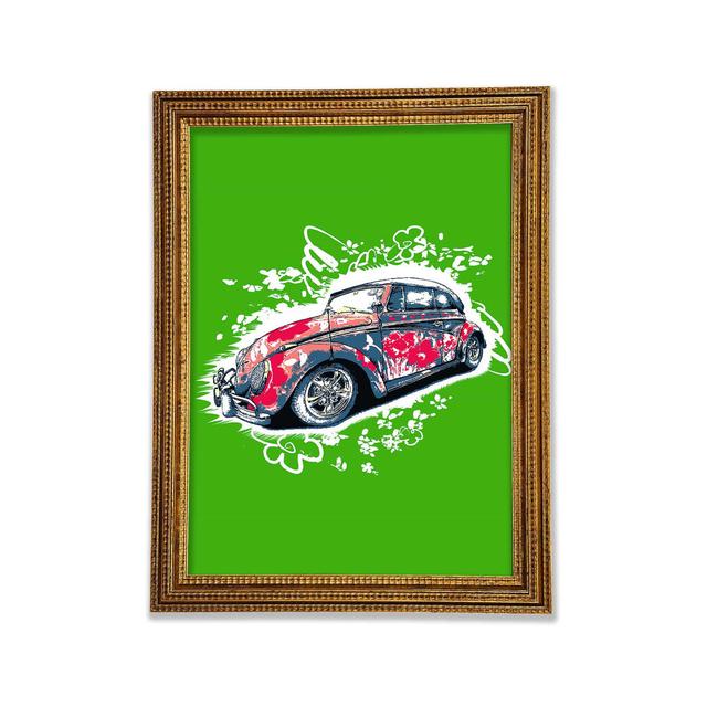 Flower Power VW Beetle - Print Williston Forge Size: 84.1cm H x 59.7cm W x 3cm D on Productcaster.