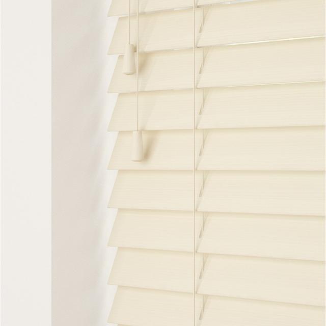 Semi-Sheer Venetian Blind Symple Stuff Size: 130 cm L x 160 cm W, Finish: Cream on Productcaster.