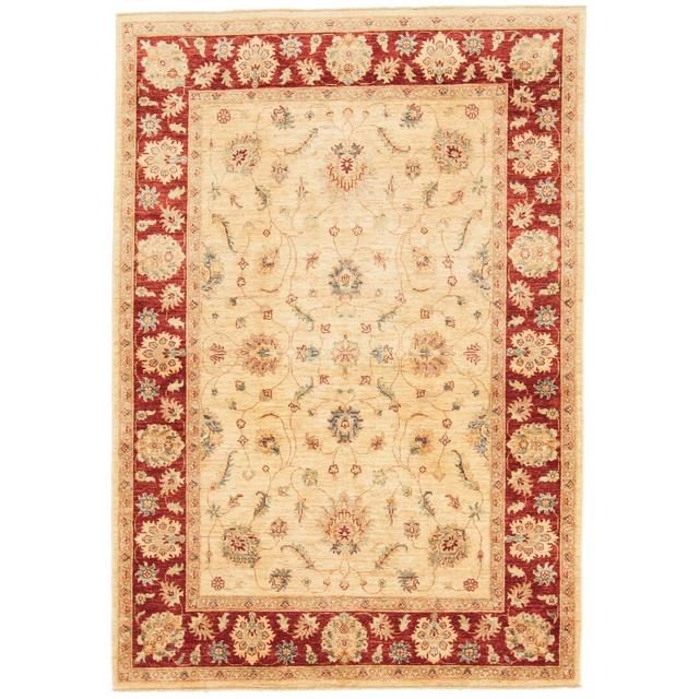 Handwoven Wool Beige/Red Rug Carpetfine on Productcaster.