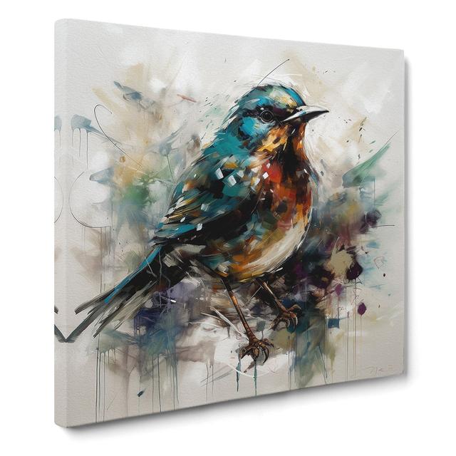 Bird Gestural Art - No Frame Art Prints Marlow Home Co. Size: 35cm H x 35cm W x 3cm D on Productcaster.