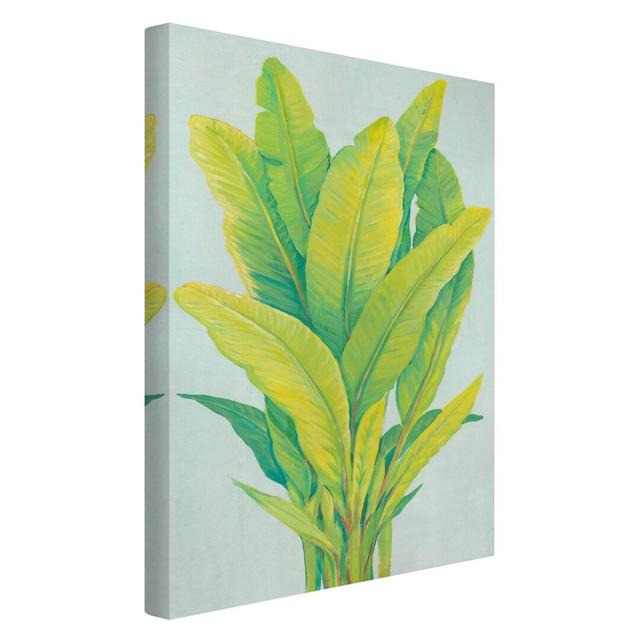 Banana Leaves - Wrapped Canvas Graphic Art Bay Isle Home Format: Recycled Canvas 330g/m², Size: 90cm H x 60cm W on Productcaster.