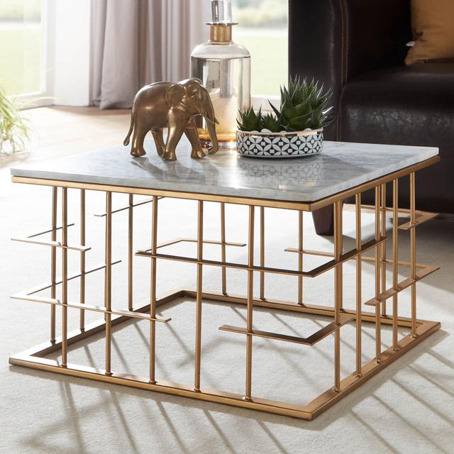 Wohnling Coffee Table Design living room table square | Small modern square coffee table Side table in the living room Wohnling on Productcaster.