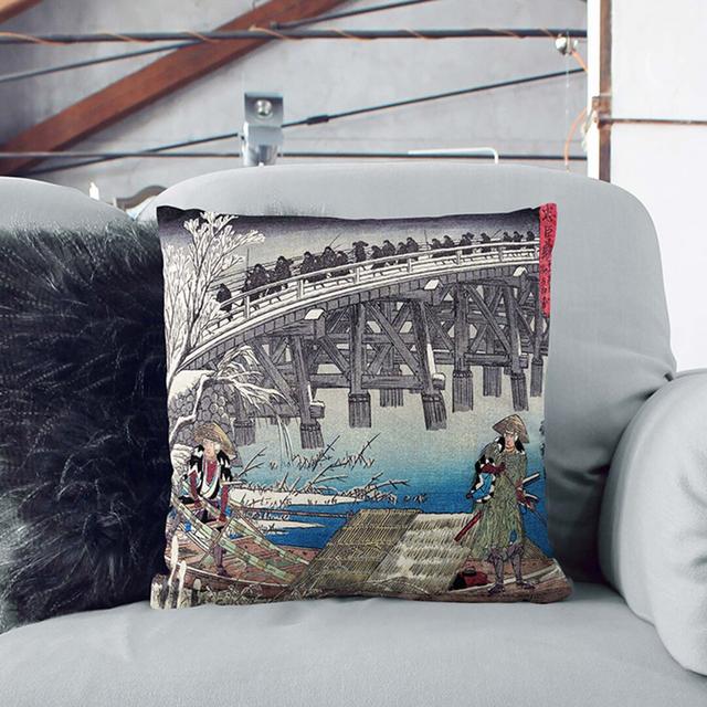 Square Throw Cushion East Urban Home Size: 55 x 55 cm, Backing Colour: Black on Productcaster.