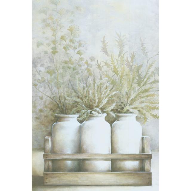 Bottle Vases - Wrapped Canvas Painting Brambly Cottage Size: 122cm H x 81cm W x 3.8cm D on Productcaster.