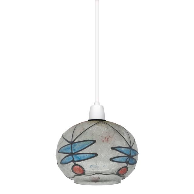 11cm H x 7cm W Glass Sphere Pendant Shade ( Screw On ) in Multicolour Marlow Home Co. on Productcaster.