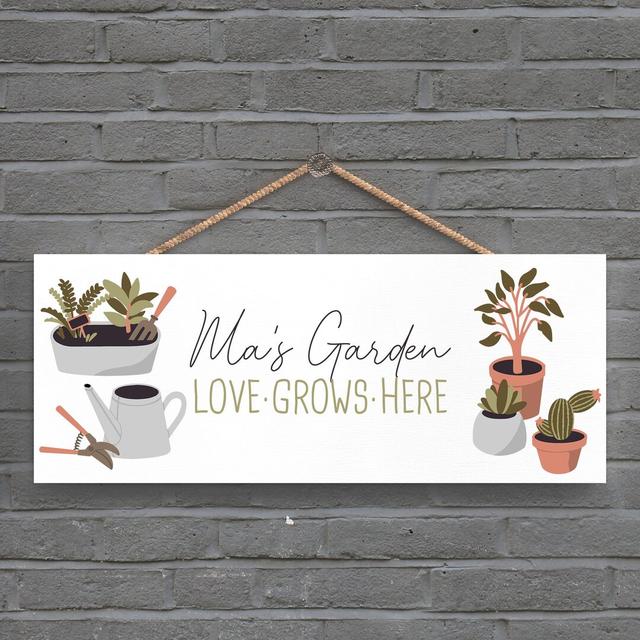 Garden Mas Garden Love Grows Here Signs and Plaques Happy Larry on Productcaster.