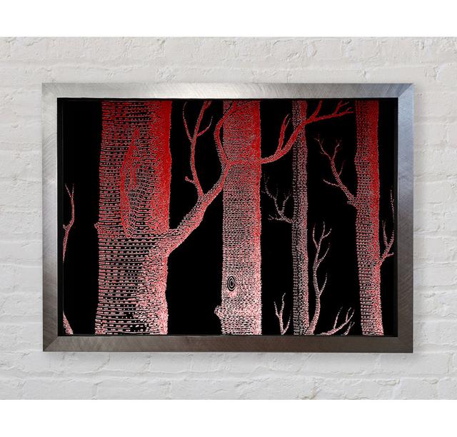 Red Night Trees - Einzelne Bilderrahmen Kunstdrucke Bright Star Größe: 42cm H x 59,7cm B x 3,4cm T on Productcaster.