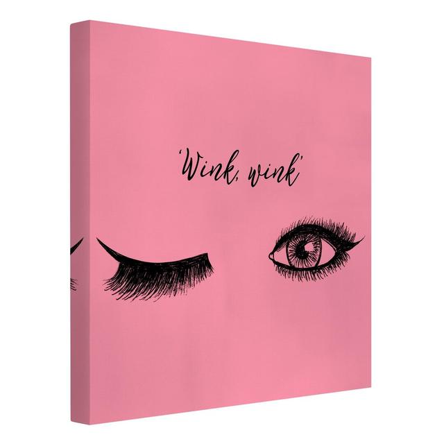 Eyelash Chat - Wink by Kein Künstler - Wrapped Canvas Graphic Art Maturi on Productcaster.