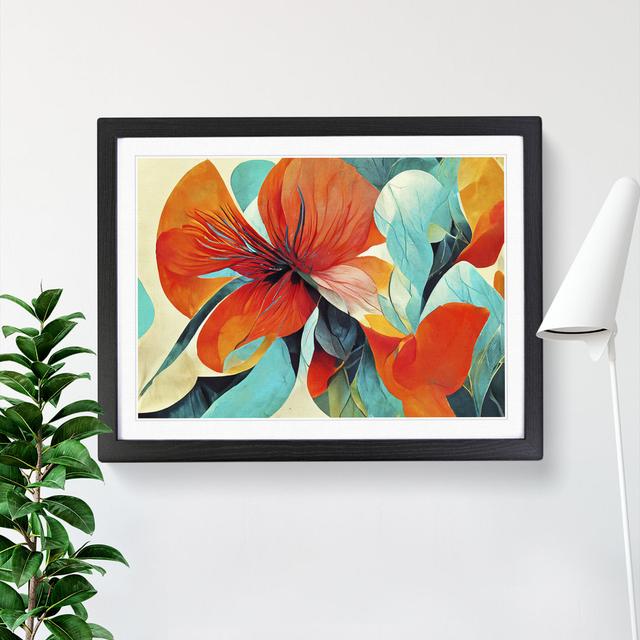 Artistic Floral Abstract Vol.1 - Picture Frame Graphic Art Marlow Home Co. Size: 25cm H x 34cm W x 2cm D, Frame Colour: Black Framed on Productcaster.