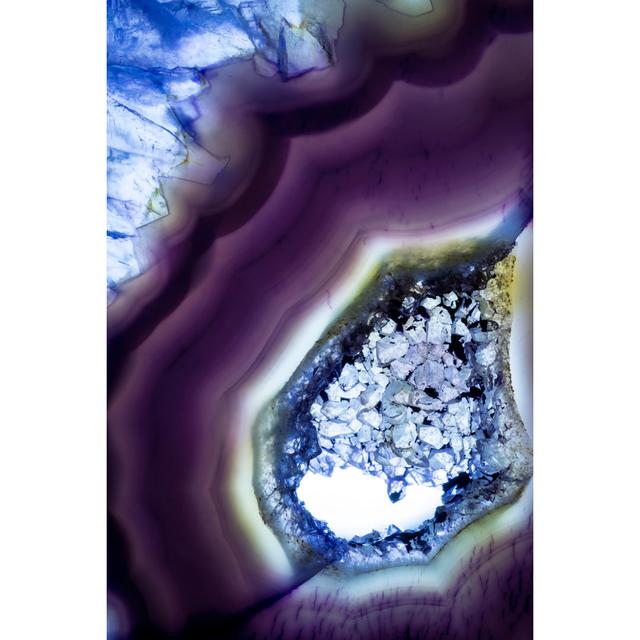 Purple Agate Stone by Tamjkelly - Wrapped Canvas Photograph Metro Lane Size: 76cm H x 51cm W on Productcaster.