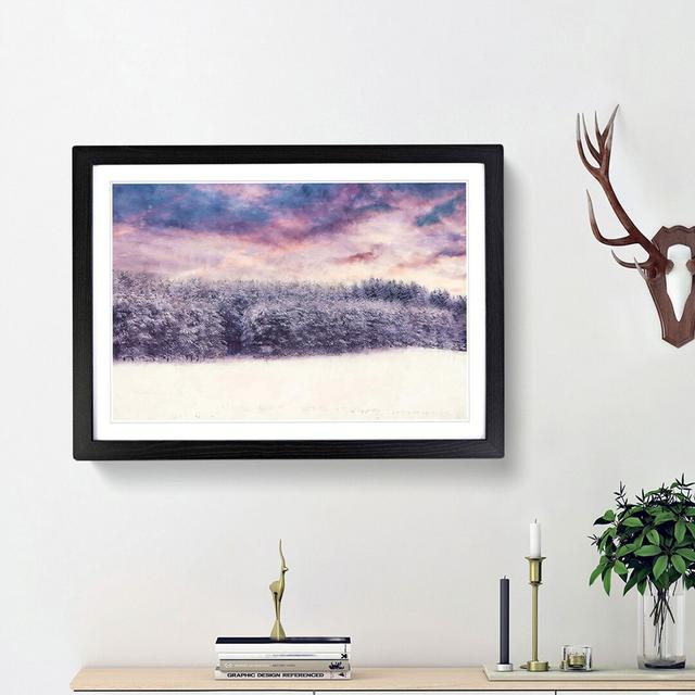 Purple Sky at Winter - Picture Frame Painting Print East Urban Home Size: 33cm H x 45cm W x 2cm D, Frame Option: Black Framed on Productcaster.