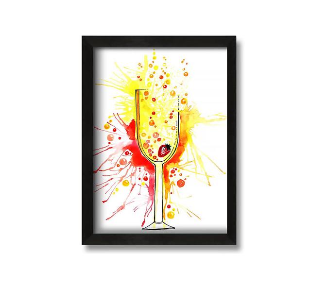 Champagne Cocktail - Picture Frame Painting on Canvas ClassicLiving Size: 30cm H x 21cm W x 10cm D on Productcaster.