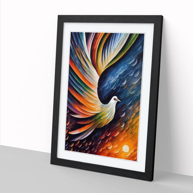 Abhijit Dove Bird In Colour - Picture Frame Graphic Art ClassicLiving Frame Option: Oak, Size: 64cm H x 46cm W x 2cm D on Productcaster.