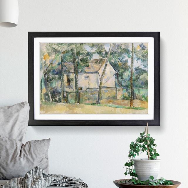 House and Trees by Paul Cezanne - Picture Frame Painting East Urban Home Frame Option: Black Framed, Size: 27cm H x 36cm W x 2cm D on Productcaster.