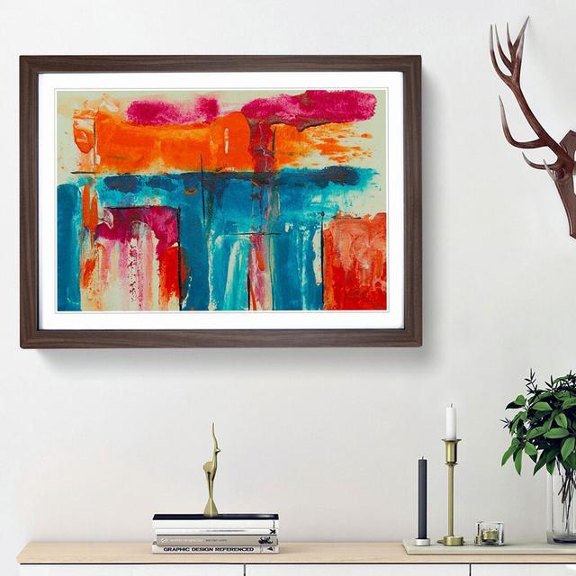 Abstract Art Painting Vol.305 by S.Johnson - Picture Frame Painting Print East Urban Home Frame Option: Walnut Framed, Size: 27cm H x 36cm W x 2cm D on Productcaster.