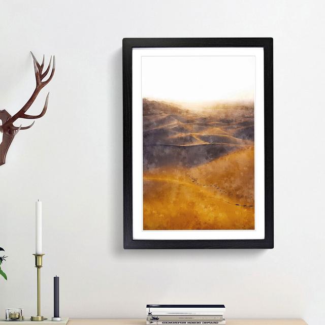 Trail on the Desert - Picture Frame Painting Print East Urban Home Frame Option: Black Framed, Size: 45cm H x 33cm W x 2cm D on Productcaster.