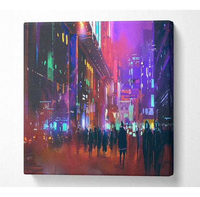 City Of Night People - Wrapped Canvas Art Prints Latitude Run Size: 81.3cm H x 81.3cm W x 10cm D on Productcaster.